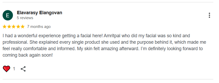 AQueen Spa client treatment result in Brampton 1
