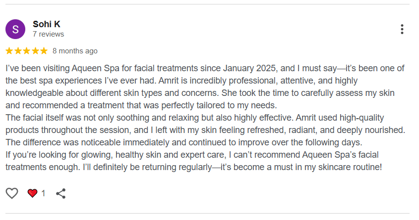 AQueen Spa client treatment result in Brampton 6