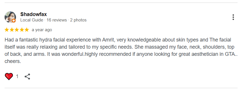AQueen Spa client treatment result in Brampton 8