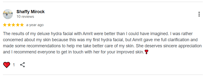 AQueen Spa client treatment result in Brampton 9